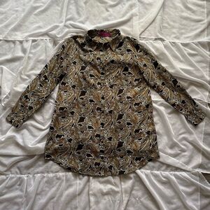 Boohoo Paisley Shirt Dress